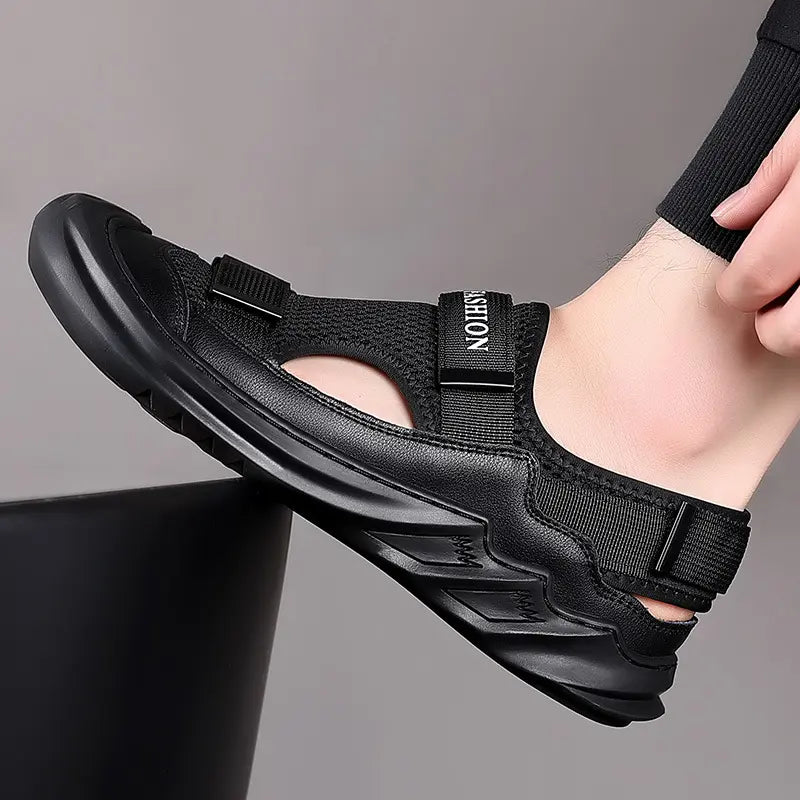 Men's Buckled Knitted Orthopaedic Sandals
