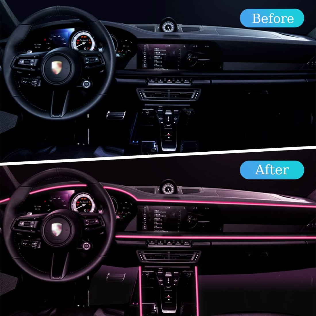 Flexible Neon Wire Car Interior LED Strip Light
